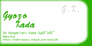 gyozo kada business card